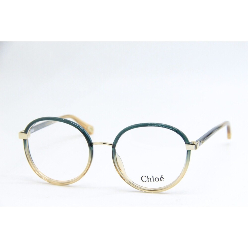 NEW CHLOE CH 0033O 006 BLUE GOLD BROWN AUTHENTIC EYEGLASSES 51-18